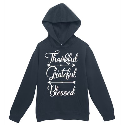 Thankful Grateful Blessed Thanksgiving Day Urban Pullover Hoodie