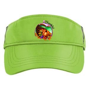 Thankful Pumpkin Fall Thanksgiving Adult Drive Performance Visor