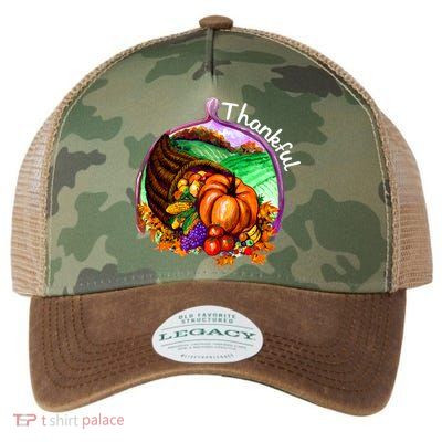Thankful Pumpkin Fall Thanksgiving Legacy Tie Dye Trucker Hat
