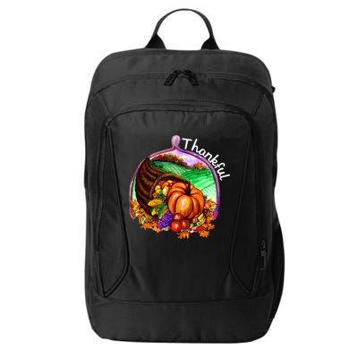 Thankful Pumpkin Fall Thanksgiving City Backpack