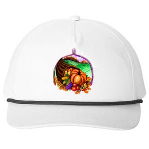 Thankful Pumpkin Fall Thanksgiving Snapback Five-Panel Rope Hat