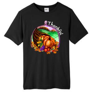 Thankful Pumpkin Fall Thanksgiving Tall Fusion ChromaSoft Performance T-Shirt