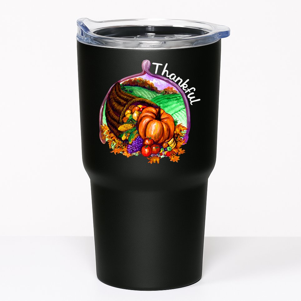 Thankful Pumpkin Fall Thanksgiving Tumbler