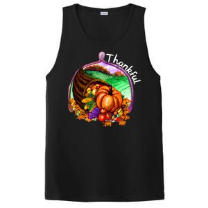 Thankful Pumpkin Fall Thanksgiving PosiCharge Competitor Tank