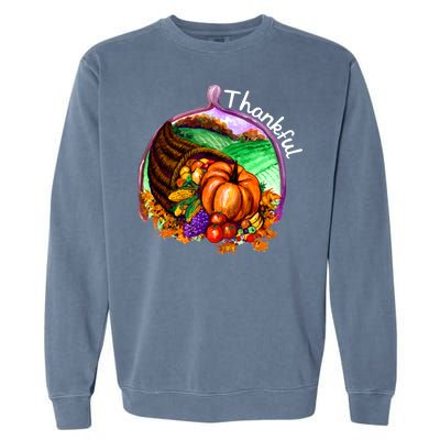 Thankful Pumpkin Fall Thanksgiving Garment-Dyed Sweatshirt