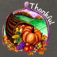Thankful Pumpkin Fall Thanksgiving Cotton Canvas Backpack