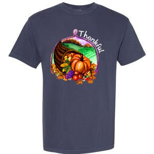 Thankful Pumpkin Fall Thanksgiving Garment-Dyed Heavyweight T-Shirt