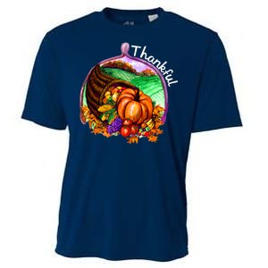 Thankful Pumpkin Fall Thanksgiving Cooling Performance Crew T-Shirt