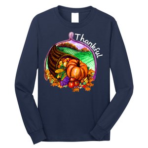 Thankful Pumpkin Fall Thanksgiving Long Sleeve Shirt