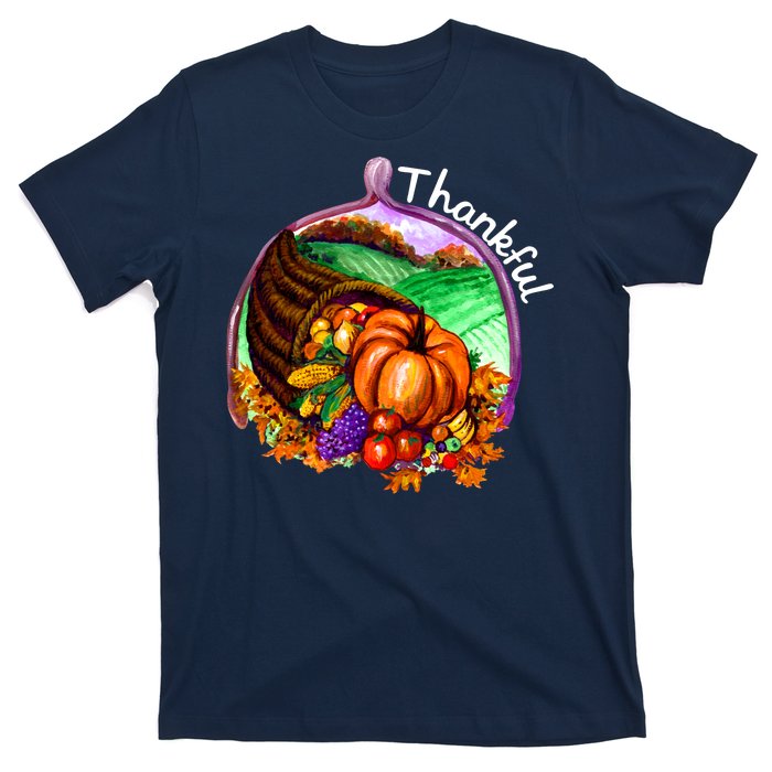 Thankful Pumpkin Fall Thanksgiving T-Shirt