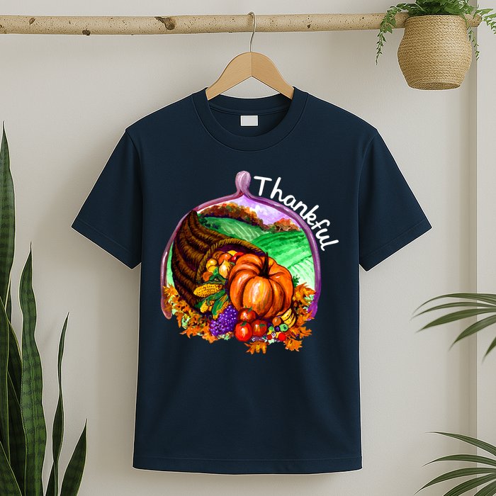 Thankful Pumpkin Fall Thanksgiving T-Shirt