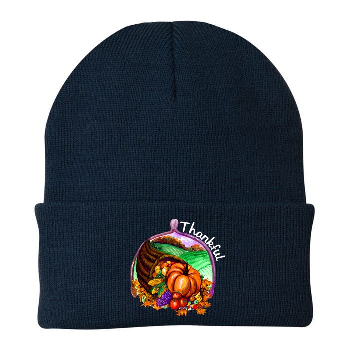 Thankful Pumpkin Fall Thanksgiving Knit Cap Winter Beanie