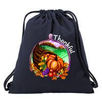 Thankful Pumpkin Fall Thanksgiving Drawstring Bag