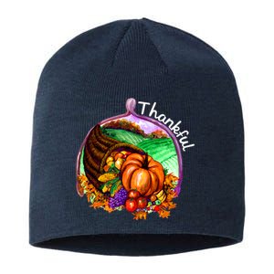 Thankful Pumpkin Fall Thanksgiving Sustainable Beanie