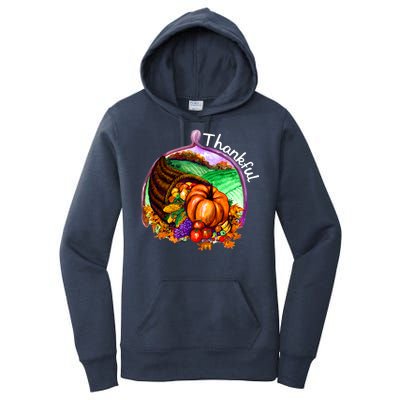 Thankful Pumpkin Fall Thanksgiving Women's Pullover Hoodie