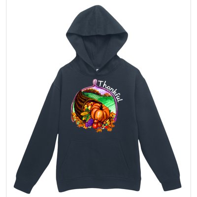 Thankful Pumpkin Fall Thanksgiving Urban Pullover Hoodie