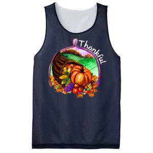 Thankful Pumpkin Fall Thanksgiving Mesh Reversible Basketball Jersey Tank