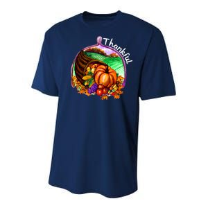 Thankful Pumpkin Fall Thanksgiving Youth Performance Sprint T-Shirt