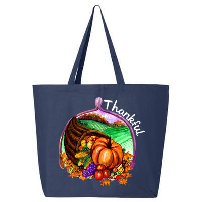 Thankful Pumpkin Fall Thanksgiving 25L Jumbo Tote