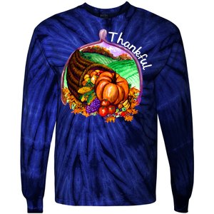 Thankful Pumpkin Fall Thanksgiving Tie-Dye Long Sleeve Shirt