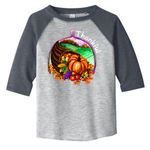 Thankful Pumpkin Fall Thanksgiving Toddler Fine Jersey T-Shirt