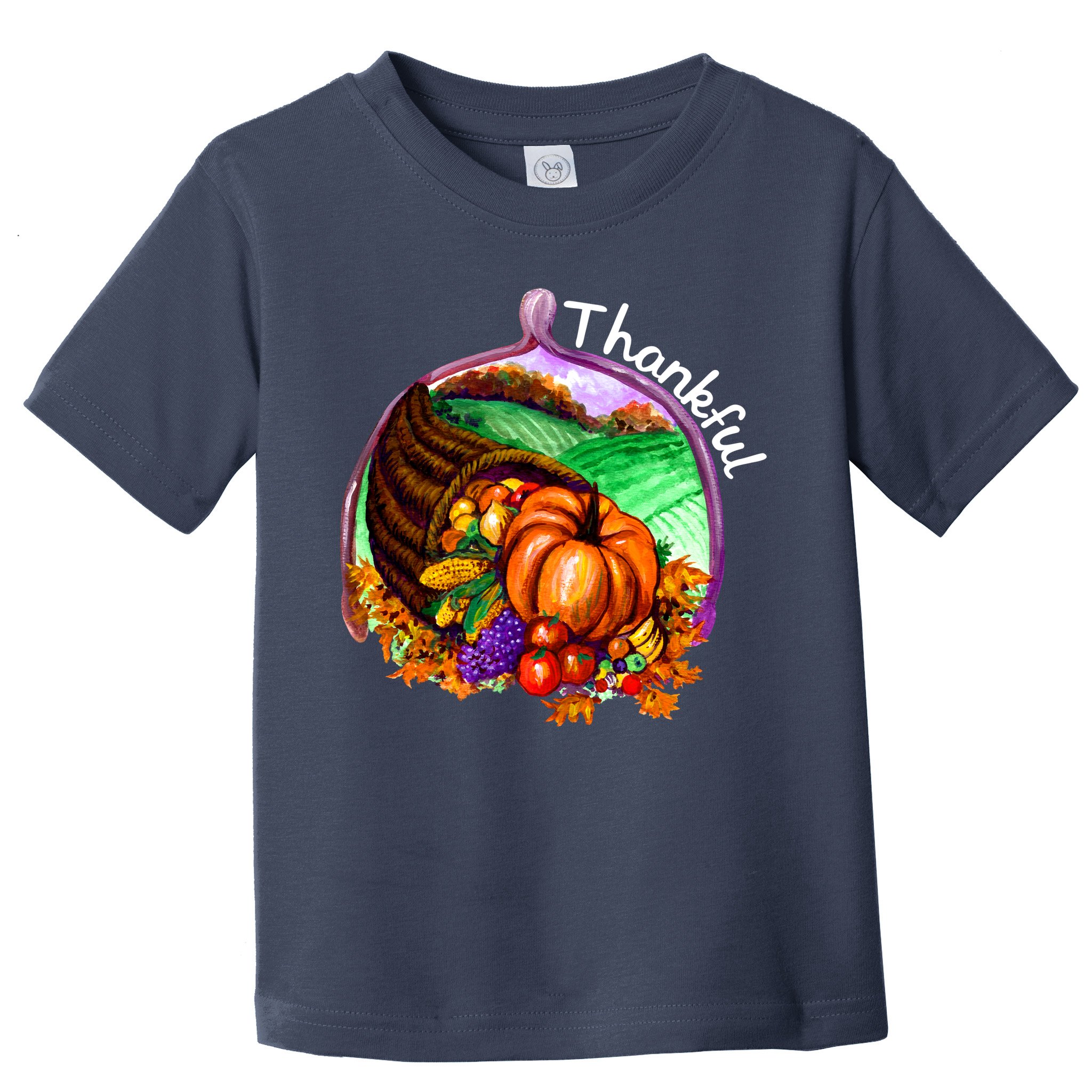 Thankful Pumpkin Fall Thanksgiving Toddler T-Shirt