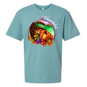 Thankful Pumpkin Fall Thanksgiving Sueded Cloud Jersey T-Shirt