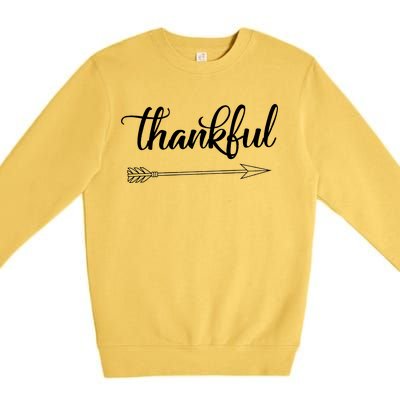 Thankful Thanksgiving Day Premium Crewneck Sweatshirt