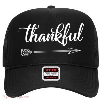 Thankful Thanksgiving Day High Crown Mesh Back Trucker Hat