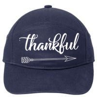 Thankful Thanksgiving Day 7-Panel Snapback Hat