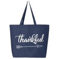 Thankful Thanksgiving Day 25L Jumbo Tote