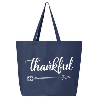 Thankful Thanksgiving Day 25L Jumbo Tote