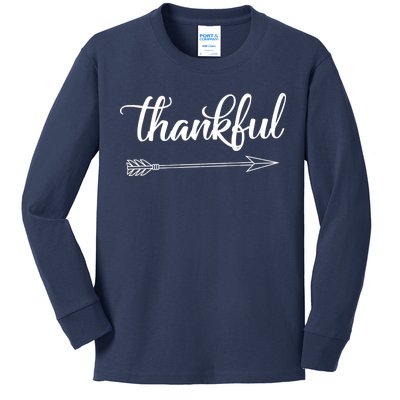 Thankful Thanksgiving Day Kids Long Sleeve Shirt