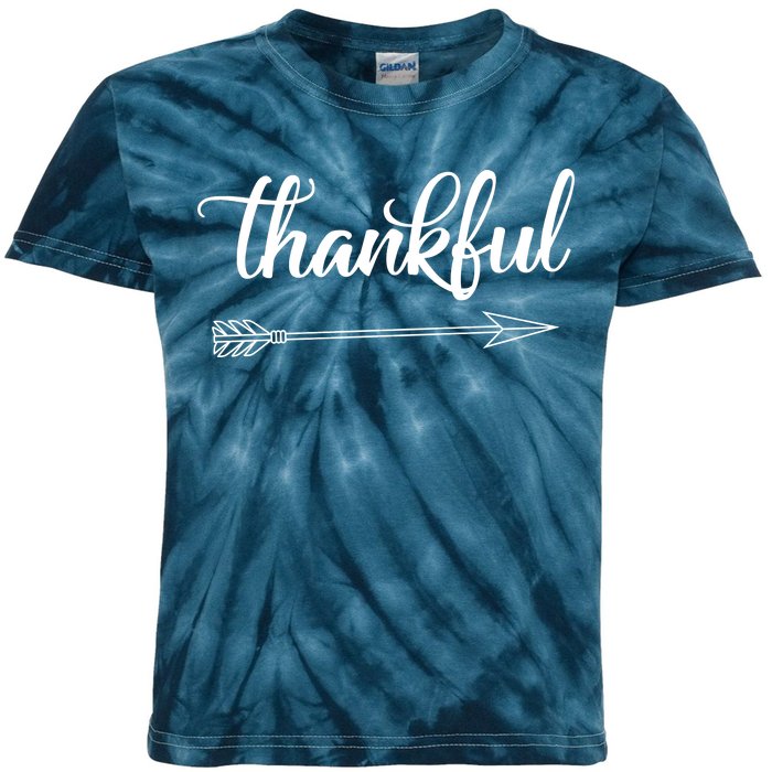 Thankful Thanksgiving Day Kids Tie-Dye T-Shirt