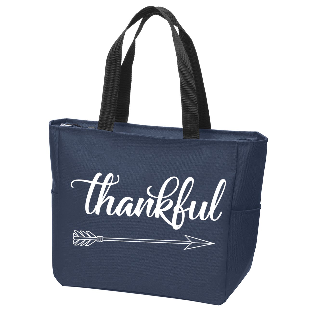 Thankful Thanksgiving Day Zip Tote Bag