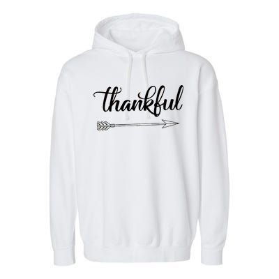 Thankful Thanksgiving Day Garment-Dyed Fleece Hoodie