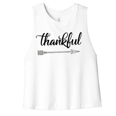 Thankful Thanksgiving Day Women's Racerback Cropped Tank