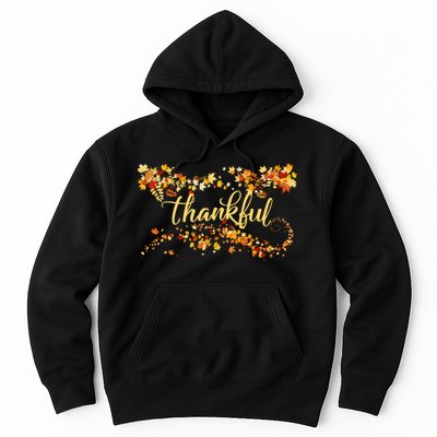 Thankful Thanksgiving Fall Autumn Leaves Hoodie