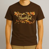 Thankful Thanksgiving Fall Autumn Leaves T-Shirt