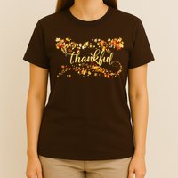 Thankful Thanksgiving Fall Autumn Leaves T-Shirt