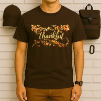 Thankful Thanksgiving Fall Autumn Leaves T-Shirt