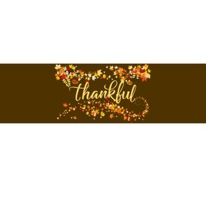 Thankful Thanksgiving Fall Autumn Leaves Bumper Sticker