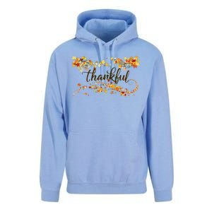 Thankful Thanksgiving Fall Autumn Leaves Unisex Surf Hoodie