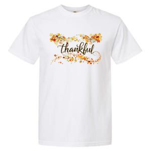 Thankful Thanksgiving Fall Autumn Leaves Garment-Dyed Heavyweight T-Shirt