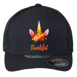 Thankful Unicorn Autumn Flexfit Unipanel Trucker Cap