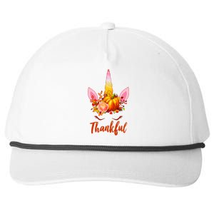 Thankful Unicorn Autumn Snapback Five-Panel Rope Hat