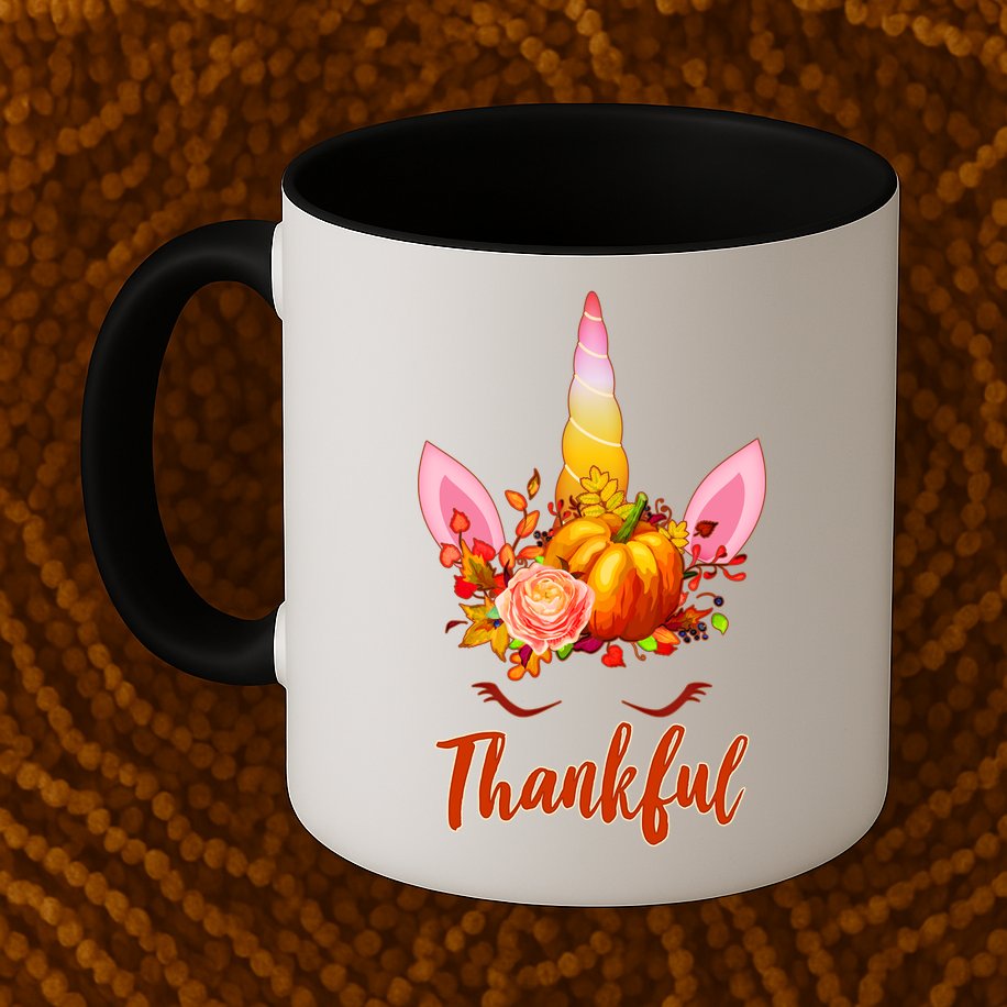 Thankful Unicorn Autumn Mug