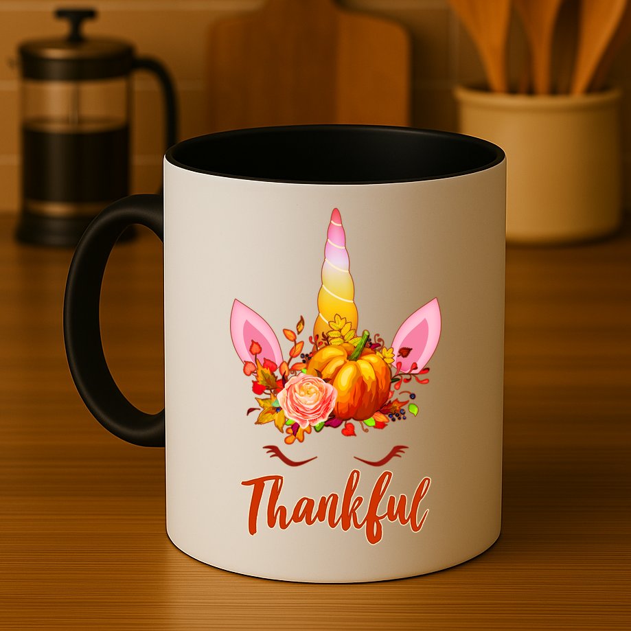 Thankful Unicorn Autumn Mug