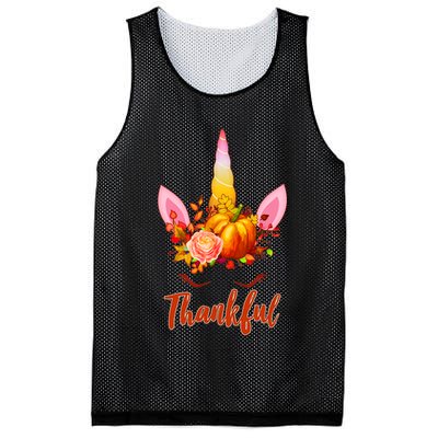 Thankful Unicorn Autumn Mesh Reversible Basketball Jersey Tank