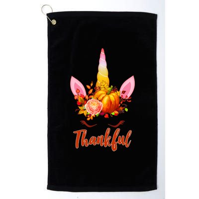 Thankful Unicorn Autumn Platinum Collection Golf Towel